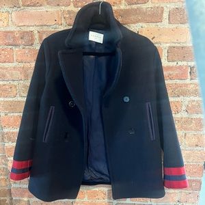 Sandro Navy Blue Peacoat
